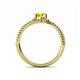 5 - Aerin Desire 6.00 mm Round Yellow Diamond Bypass Solitaire Engagement Ring 
