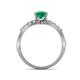 5 - Amra Princess Cut Emerald and Diamond Engagement Ring 