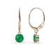 1 - Grania Emerald (5mm) Solitaire Dangling Earrings 