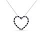 2 - Elaina Blue Sapphire and Diamond Heart Pendant 