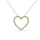 2 - Elaina Yellow Sapphire and Diamond Heart Pendant 