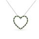 2 - Elaina Green Garnet and Diamond Heart Pendant 