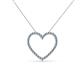 2 - Elaina Aquamarine and Diamond Heart Pendant 