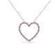 2 - Elaina Pink Tourmaline and Diamond Heart Pendant 