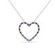 2 - Elaina Amethyst and Diamond Heart Pendant 