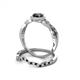 3 - Alita Black and White Diamond Halo Bridal Set Ring 