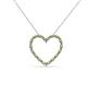 2 - Elaina Peridot and Diamond Heart Pendant 