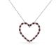 2 - Elaina Red Garnet and Diamond Heart Pendant 