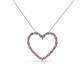 2 - Elaina Rhodolite Garnet and Diamond Heart Pendant 