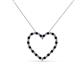 2 - Elaina Blue and White Diamond Heart Pendant 
