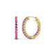1 - Amara Pink Sapphire Hoop Earrings 