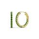 1 - Amara Green Garnet Hoop Earrings 