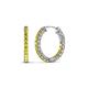 1 - Amara Yellow Diamond Hoop Earrings 