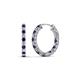 1 - Amara Blue Sapphire and Diamond Hoop Earrings 