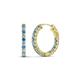 1 - Amara Blue Topaz and Diamond Hoop Earrings 