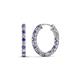 1 - Amara Iolite and Diamond Hoop Earrings 