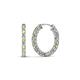 1 - Amara Peridot and Diamond Hoop Earrings 