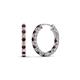 1 - Amara Red Garnet and Diamond Hoop Earrings 