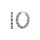 1 - Amara Rhodolite Garnet and Diamond Hoop Earrings 