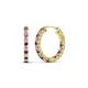 1 - Amara Rhodolite Garnet and Diamond Hoop Earrings 