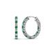 1 - Amara Emerald and Diamond Hoop Earrings 