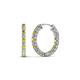1 - Amara Yellow and White Diamond Hoop Earrings 