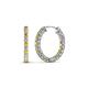 1 - Amara Yellow Sapphire and Diamond Hoop Earrings 