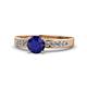 1 - Enya Classic Blue Sapphire and Diamond Engagement Ring 