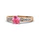 1 - Enya Classic Pink Tourmaline and Diamond Engagement Ring 