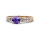 1 - Enya Classic Iolite and Diamond Engagement Ring 