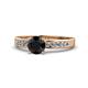 1 - Enya Classic Black and White Diamond Engagement Ring 