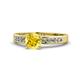 1 - Enya Classic Yellow Sapphire and Diamond Engagement Ring 