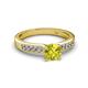 2 - Enya Classic Yellow and White Diamond Engagement Ring 
