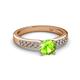 2 - Enya Classic Peridot and Diamond Engagement Ring 