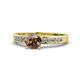 1 - Enya Classic Smoky Quartz and Diamond Engagement Ring 