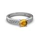 2 - Enya Classic Citrine and Diamond Engagement Ring 