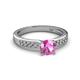 2 - Enya Classic Pink Sapphire and Diamond Engagement Ring 