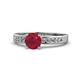 1 - Enya Classic Ruby and Diamond Engagement Ring 