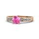 1 - Enya Classic Pink Sapphire and Diamond Engagement Ring 