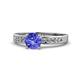 1 - Enya Classic Tanzanite and Diamond Engagement Ring 