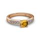 2 - Enya Classic Citrine and Diamond Engagement Ring 
