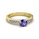 2 - Enya Classic Iolite and Diamond Engagement Ring 
