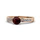 1 - Enya Classic Red Garnet and Diamond Engagement Ring 