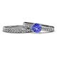 1 - Enya Classic Tanzanite and Diamond Bridal Set Ring 