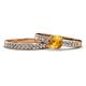 1 - Enya Classic Citrine and Diamond Bridal Set Ring 