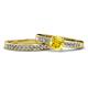 1 - Enya Classic Yellow Sapphire and Diamond Bridal Set Ring 