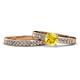 1 - Enya Classic Yellow Sapphire and Diamond Bridal Set Ring 