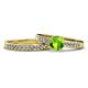 1 - Enya Classic Peridot and Diamond Bridal Set Ring 