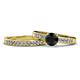 1 - Enya Classic Black and White Diamond Bridal Set Ring 