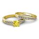 2 - Enya Classic Yellow Sapphire and Diamond Bridal Set Ring 